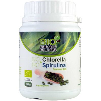 Organic Foods Tabletki z Chlorellą i Spiruliną - Suplement Organic Foods Tabletki z Chlorellą i Spiruliną - Suplement