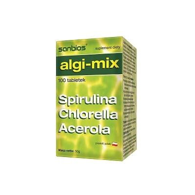SANBIOS Mieszanka Algi - 100 Tabletek Suplement Diety SANBIOS Mieszanka Algi - 100 Tabletek Suplement Diety