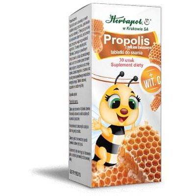 Herbapol Propolis z Pyłkiem Kwiatowym 30 tabletek Herbapol Propolis z Pyłkiem Kwiatowym 30 tabletek
