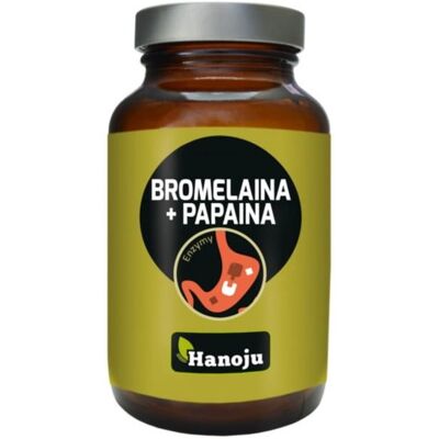 Hanoju Bromelina & Papaina - 90 wegetariańskich kapsułek - Wspomaga trawienie Hanoju Bromelina & Papaina - 90 wegetariańskich kapsułek - Wspomaga trawienie