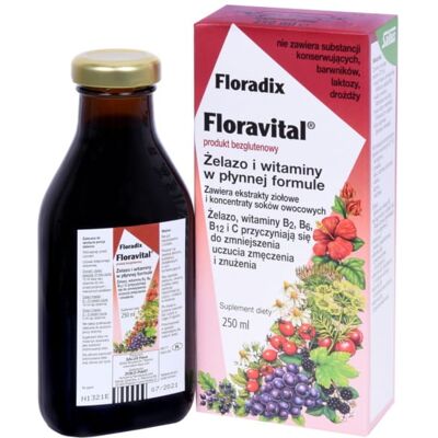 Bezglutenowy Suplement Żelaza Floradix - Zioło-Piast Żelazo Bezglutenowy Suplement Żelaza Floradix - Zioło-Piast Żelazo