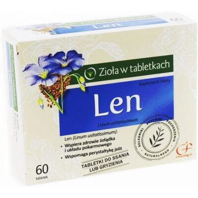 Colfarm Len 60 tabletek trawienie jelita Colfarm Len 60 tabletek trawienie jelita