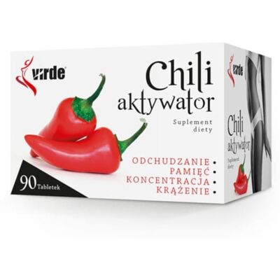 VIRDE Aktywator Chili - 90 Tabletek Suplement diety odchudzanie VIRDE Aktywator Chili - 90 Tabletek Suplement diety odchudzanie