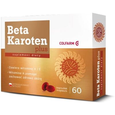 COLFARM Beta Karoten Plus 60 Kapsułek - Suplement diety COLFARM Beta Karoten Plus 60 Kapsułek - Suplement diety