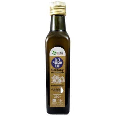 Ekamedica Olej Lniany z witaminą E 250ml Ekamedica Olej Lniany z witaminą E 250ml