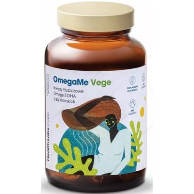 Health Labs Care OmegaMe Vege Mikroalgi Omega-3 - Wsparcie Serca i Mózgu Health Labs Care OmegaMe Vege Mikroalgi Omega-3 - Wsparcie Serca i Mózgu