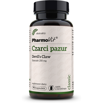 Czarci pazur Devil`s Claw 250 mg 90 kaps Classic Pharmovit Czarci pazur Devil`s Claw 250 mg 90 kaps Classic Pharmovit