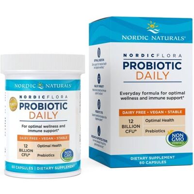 Nordic Naturals Nordic Flora Probiotic Daily - 12 Miliardów CFU - 60 Kapsułek Nordic Naturals Nordic Flora Probiotic Daily - 12 Miliardów CFU - 60 Kapsułek