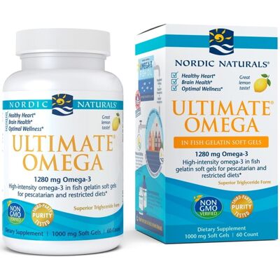 Nordic Naturals Ultimate Omega - Smak Cytrynowy - Morszczyn z oleju rybnego 1280 mg Nordic Naturals Ultimate Omega - Smak Cytrynowy - Morszczyn z oleju rybnego 1280 mg