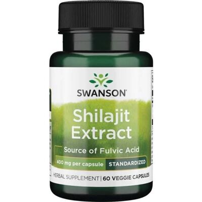 Swanson Marka Ekstrakt Shilajit 400mg - Ziołowy suplement Swanson Marka Ekstrakt Shilajit 400mg - Ziołowy suplement