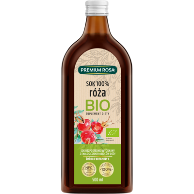Dzika Róża sok 100% BIO 500ml Premium Rosa Dzika Róża sok 100% BIO 500ml Premium Rosa