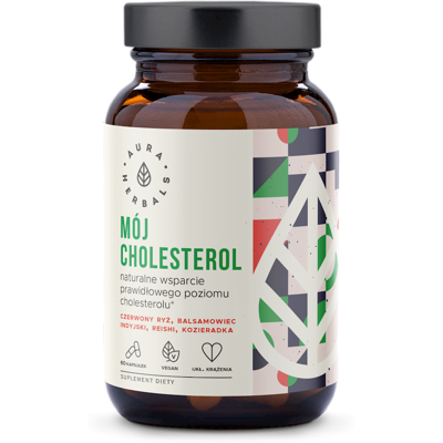 AURA HERBALS Mój Cholesterol, prawidłowy poziom 60 veg. kaps. AURA HERBALS Mój Cholesterol, prawidłowy poziom 60 veg. kaps.