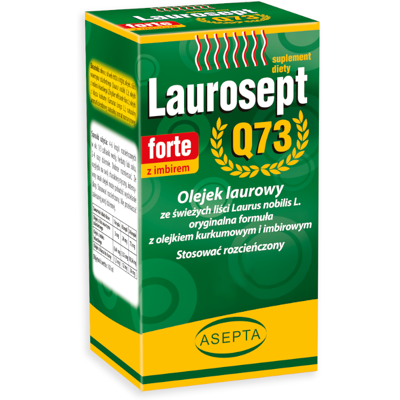 ASEPTA Laurosept FORTE Q73 30ml - Olejek laurowy + olejek z kurkumy i imbiru ASEPTA Laurosept FORTE Q73 30ml - Olejek laurowy + olejek z kurkumy i imbiru