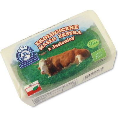JASIENICA (nabiał z mleka krowiego) MASŁO EKSTRA OSEŁKA (82 % TŁUSZCZU) BIO (około 0,30 kg) - JASIENICA JASIENICA (nabiał z mleka krowiego) MASŁO EKSTRA OSEŁKA (82 % TŁUSZCZU) BIO (około 0,30 kg) - JASIENICA