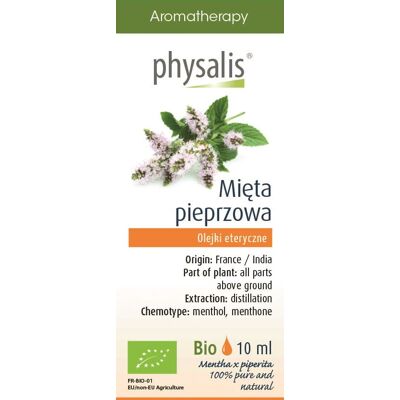 PHYSALIS Olejek eteryczny z mięty pieprzowej - 10ml - Wspiera układ odpornościowy i oddechowy PHYSALIS Olejek eteryczny z mięty pieprzowej - 10ml - Wspiera układ odpornościowy i oddechowy