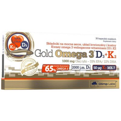 Olimp Gold Omega 3 D3+K2 - Suplement diety z olejem rybim Olimp Gold Omega 3 D3+K2 - Suplement diety z olejem rybim
