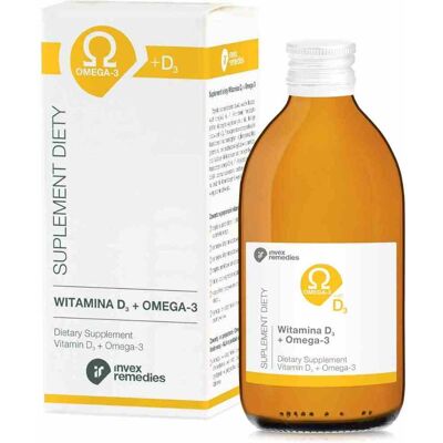 Invex Remedies Witamina D3 + Omega 3 300 ml Invex Remedies Witamina D3 + Omega 3 300 ml