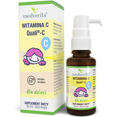 Medverita Witamina C w kroplach dla dzieci Quali-C 30ml Medverita Witamina C w kroplach dla dzieci Quali-C 30ml