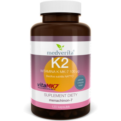 Medverita Witamina K2 MK-7 100 µg - Suplement diety dla krwi i kości Medverita Witamina K2 MK-7 100 µg - Suplement diety dla krwi i kości