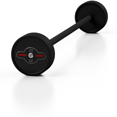 Sztanga gumowana prosta 20 kg czarny mat - Marbo Sport Sztanga gumowana prosta 20 kg czarny mat - Marbo Sport