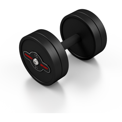 Hantla stalowa gumowana 15 kg czarny mat - Marbo Sport Hantla stalowa gumowana 15 kg czarny mat - Marbo Sport