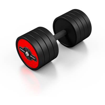 Hantla stalowa gumowana 32,5 kg czerwony połysk - Marbo Sport Hantla stalowa gumowana 32,5 kg czerwony połysk - Marbo Sport