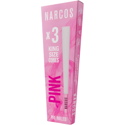 Narcos King Size Cones Pink Edition 109 Mm, 3 Pcs Narcos King Size Cones Pink Edition 109 Mm, 3 Pcs