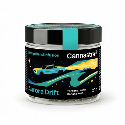 Cannastra Blend - Aurora Drift Grinded Flowers Banana Kush (20 G) Cannastra Blend - Aurora Drift Grinded Flowers Banana Kush (20 G)