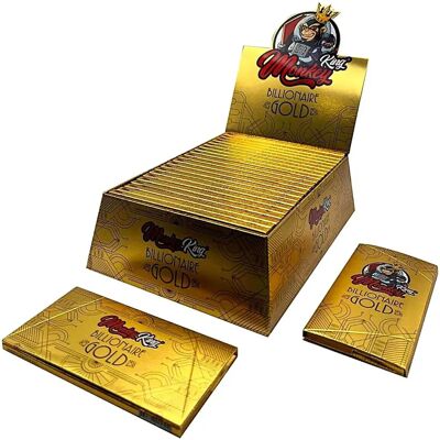 Monkey King Kss Bibułki Do Skręcania Z Końcówkami Filtrującymi Billionaire Gold, 1 Książeczka Monkey King Kss Bibułki Do Skręcania Z Końcówkami Filtrującymi Billionaire Gold, 1 Książeczka