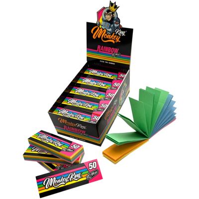 Monkey King Małpi Król Filtr Regularny Tęczowy, 1 Bloczek (50 Szt.) Monkey King Małpi Król Filtr Regularny Tęczowy, 1 Bloczek (50 Szt.)