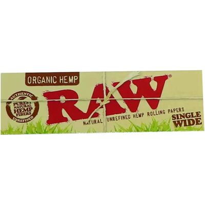 Raw Bibułki Konopne Organiczne, Pojedyncze, Szerokie - Naturalne, Nierafinowane Bibułki, 50 Arkuszy Raw Bibułki Konopne Organiczne, Pojedyncze, Szerokie - Naturalne, Nierafinowane Bibułki, 50 Arkuszy