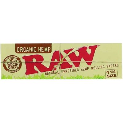 Raw Bibułki Konopne Organiczne 1¼ - Naturalne Nierafinowane Bibułki, 50 Arkuszy Raw Bibułki Konopne Organiczne 1¼ - Naturalne Nierafinowane Bibułki, 50 Arkuszy