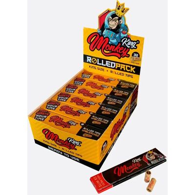 Monkey King Kss Bibułki Do Skręcania Z Końcówkami Filtrującymi, Opakowanie Zrolowane, 1 Bloczek Monkey King Kss Bibułki Do Skręcania Z Końcówkami Filtrującymi, Opakowanie Zrolowane, 1 Bloczek