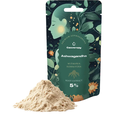 Canntropy Ashwagandha - Ekstrakt 5% - 100g Naturalny suplement Canntropy Ashwagandha - Ekstrakt 5% - 100g Naturalny suplement
