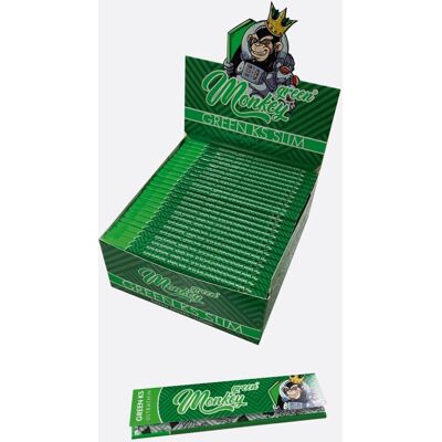 Monkey King Zielone Bibułki Ks Slim Monkey King Zielone Bibułki Ks Slim