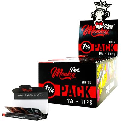 Bletki Monkey King 1¼ Pack Small White + Tips Bletki Monkey King 1¼ Pack Small White + Tips