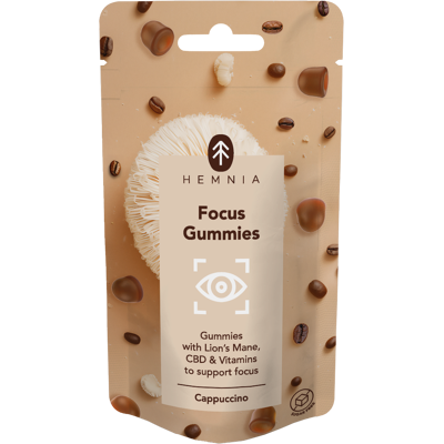 Hemnia Focus Gummies - Wspomagające Koncentrację O Smaku Cappuccino, 15 Szt., 30 G Hemnia Focus Gummies - Wspomagające Koncentrację O Smaku Cappuccino, 15 Szt., 30 G