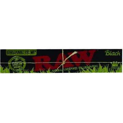 Raw Czarne Organiczne Bibułki Konopne Kingsize Slim - Naturalne Nierafinowane Bibułki, 32 Arkusze Raw Czarne Organiczne Bibułki Konopne Kingsize Slim - Naturalne Nierafinowane Bibułki, 32 Arkusze