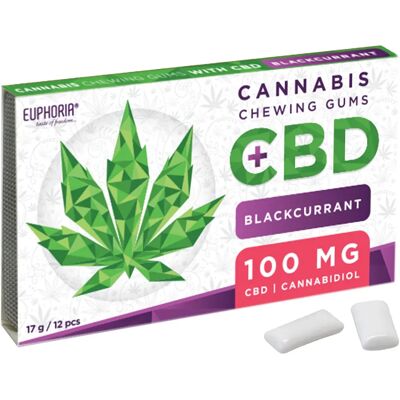 Guma Do Żucia Euphoria, 100 Mg , 12 Szt. - Blackcurrant, 17 G Guma Do Żucia Euphoria, 100 Mg , 12 Szt. - Blackcurrant, 17 G