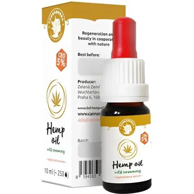 Cannadorra Olej Konopny Z Rozmarynem - Serum Regenerujące, 5 % , 10 Ml Cannadorra Olej Konopny Z Rozmarynem - Serum Regenerujące, 5 % , 10 Ml