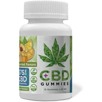 Euforia Żelki CBD - Wegan, Bez glutenu, 375mg, Mieszany smak Euforia Żelki CBD - Wegan, Bez glutenu, 375mg, Mieszany smak