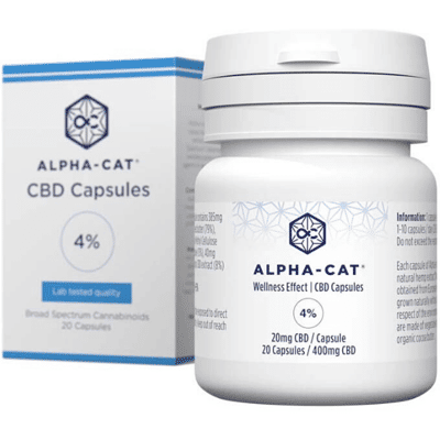 Kapsułki CBD Alpha-CAT - Organiczna Konopie, 20x20mg Kapsułki CBD Alpha-CAT - Organiczna Konopie, 20x20mg