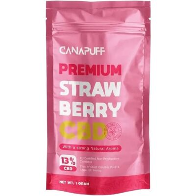 Canapuff Kwiat Konopi Truskawka, 13%, 1 G - 10 G 10 Gramów Canapuff Kwiat Konopi Truskawka, 13%, 1 G - 10 G 10 Gramów