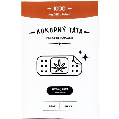 Konopný Táta Plastry , 1000 Mg , 10 Szt. Konopný Táta Plastry , 1000 Mg , 10 Szt.