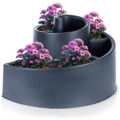 Vilde Kwietnik ogrodowy plastikowy czarny spiralny 53x43,5x32,5 cm Vilde Kwietnik ogrodowy plastikowy czarny spiralny 53x43,5x32,5 cm