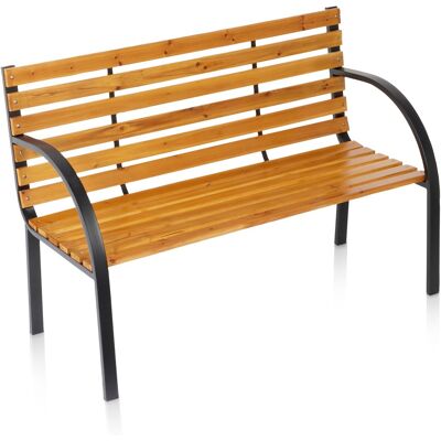 Vilde Ławka ogrodowa drewniana metalowa 122x51x83,5cm Vilde Ławka ogrodowa drewniana metalowa 122x51x83,5cm