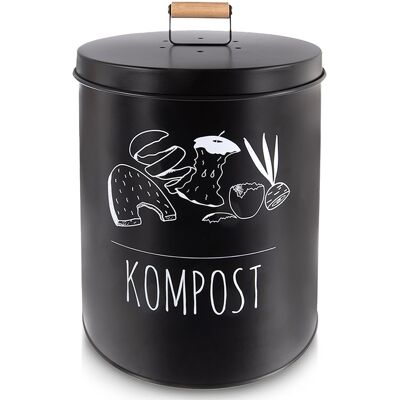 Orion Kompostownik kuchenny z filtrem węglowym metalowy czarny BLACK 8 l Orion Kompostownik kuchenny z filtrem węglowym metalowy czarny BLACK 8 l