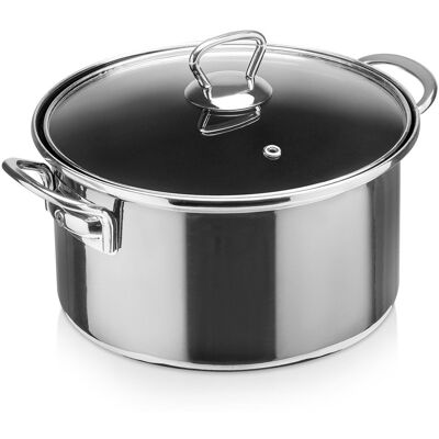 Orion Garnek emaliowany ze szklaną pokrywką METALIC 22 cm, 3,25 l Orion Garnek emaliowany ze szklaną pokrywką METALIC 22 cm, 3,25 l