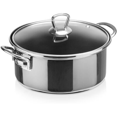 Orion Garnek emaliowany ze szklaną pokrywką METALIC 22 cm, 2,5 l Orion Garnek emaliowany ze szklaną pokrywką METALIC 22 cm, 2,5 l