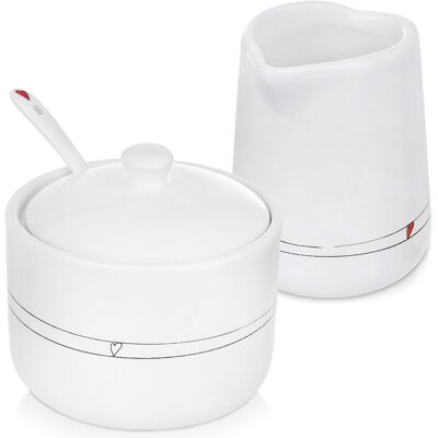 Orion Cukierniczka i mlecznik ceramiczne SERCE 300 ml / 120 ml 2 el. Orion Cukierniczka i mlecznik ceramiczne SERCE 300 ml / 120 ml 2 el.